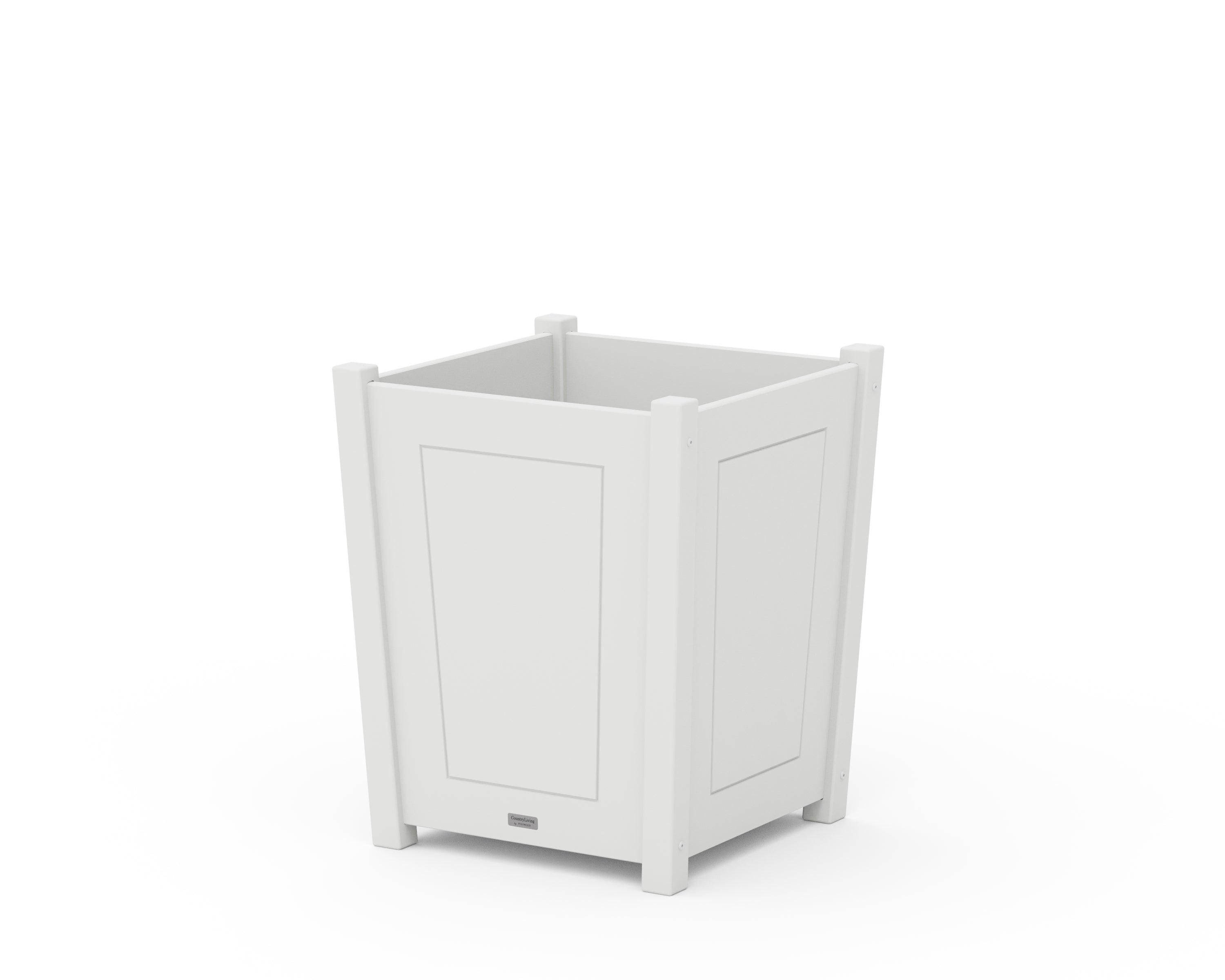 Country Living Country Living Large Tapered Square Short Planter Box in White