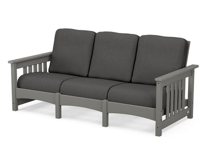 POLYWOOD® Club Mission Sofa in Slate Grey / Spectrum Carbon