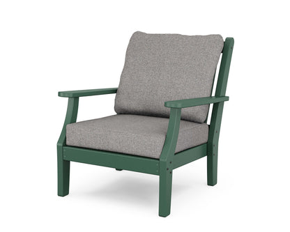 Country Living Wovendale Deep Seating Chair in Green / Grey Mist