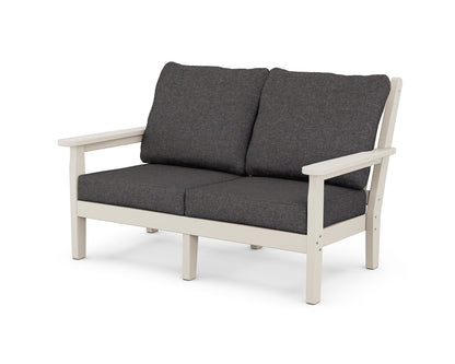 POLYWOOD® Chippendale Deep Seating Loveseat in Sand / Ash Charcoal