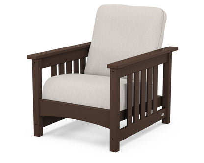 POLYWOOD® Club Mission Chair in Mahogany / Cast Ash