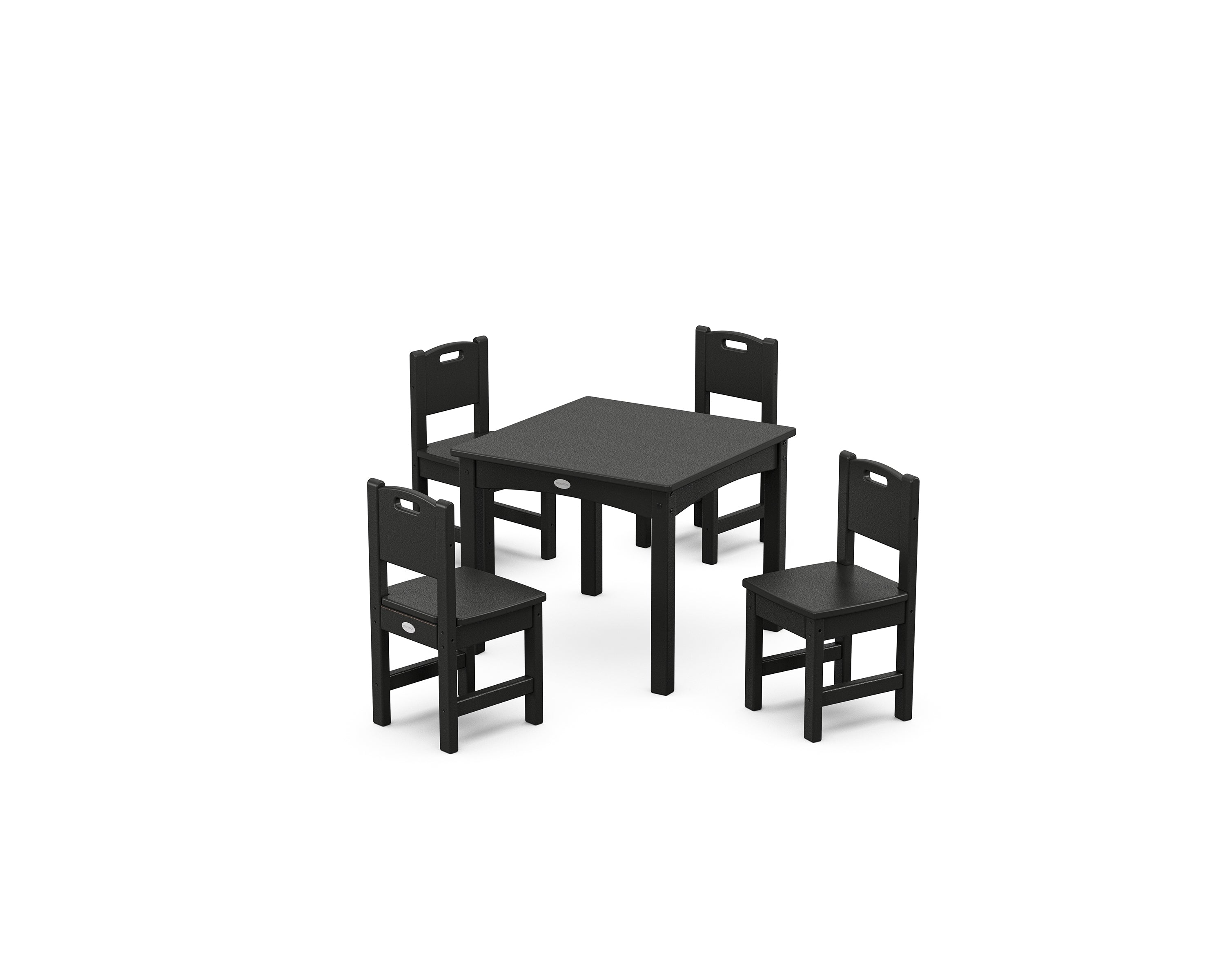 POLYWOOD® Toddler 5-Piece Dining Set in Black