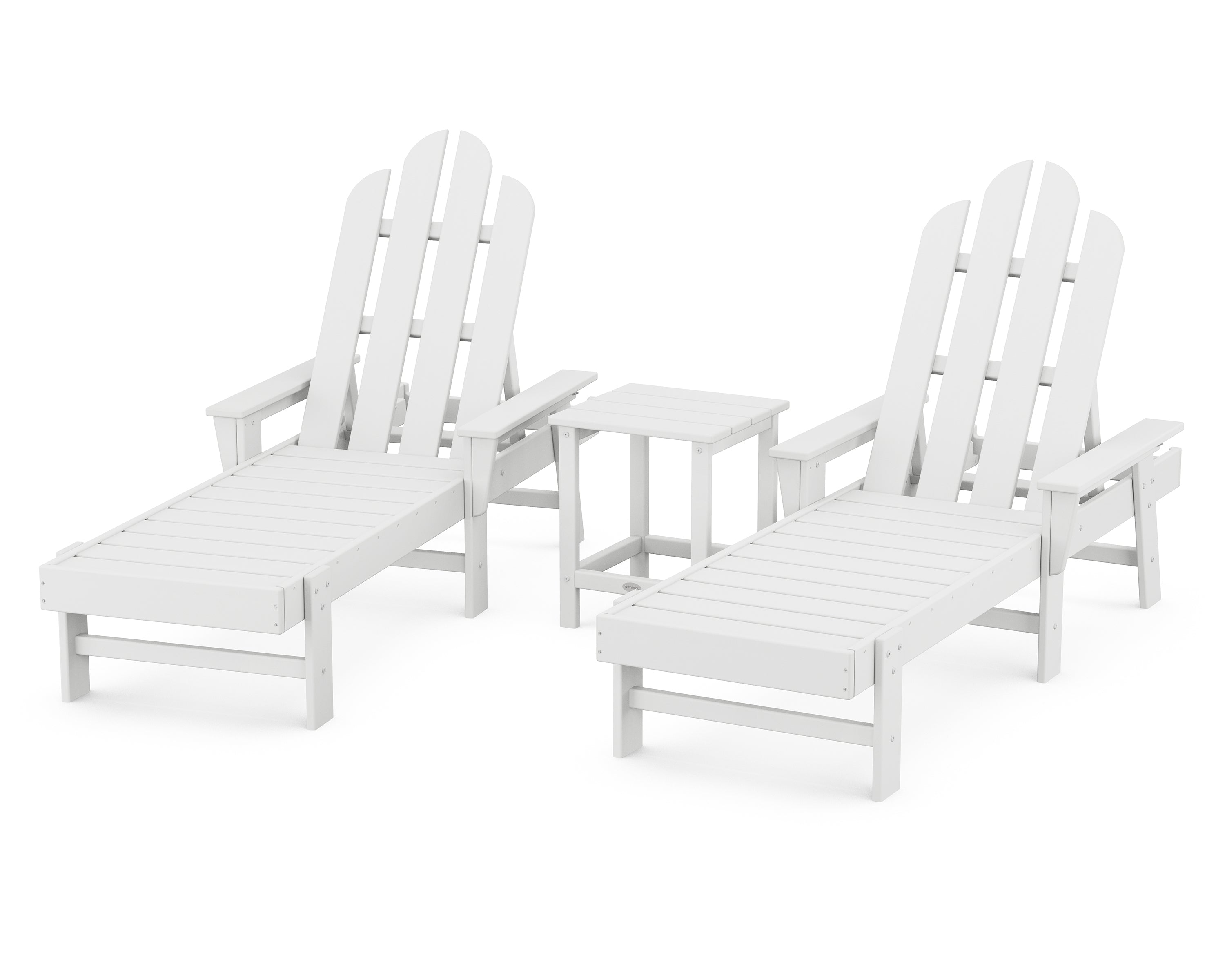POLYWOOD® Long Island Chaise 3-Piece Set in White