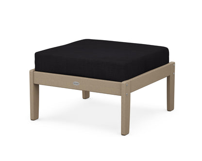 POLYWOOD® Braxton Deep Seating Ottoman in Vintage Sahara / Midnight Linen