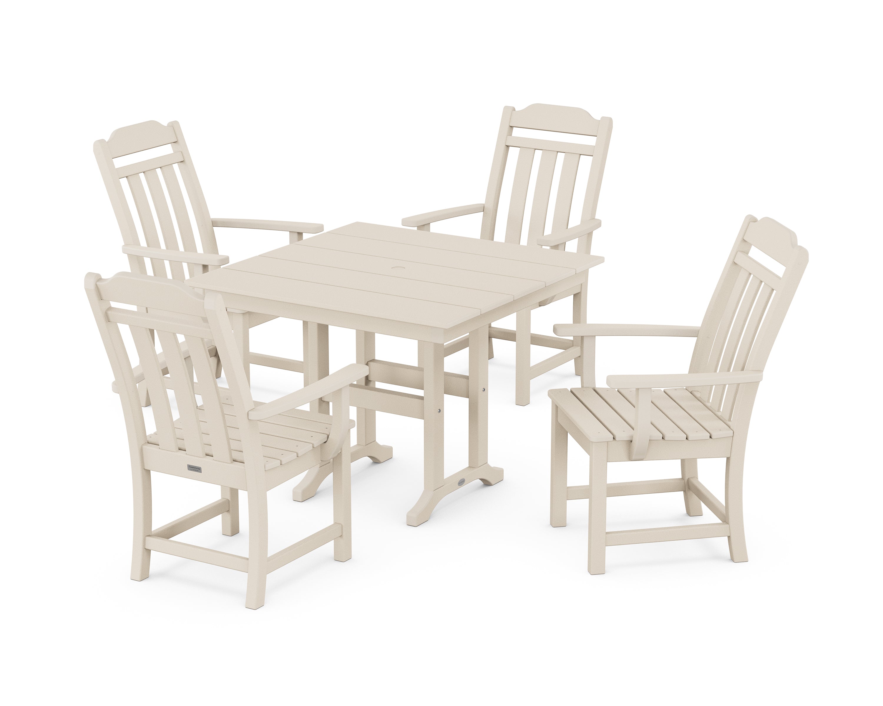 Country Living Cottage 5-Piece Farmhouse Dining Set in Sand