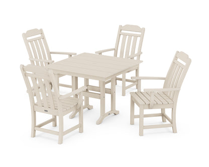 Country Living Cottage 5-Piece Farmhouse Dining Set in Sand