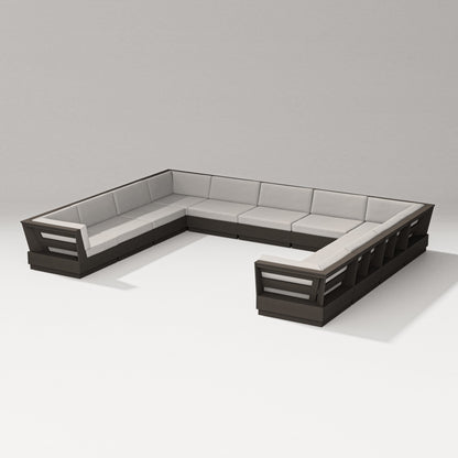 PW Designer Series Elevate Large U-Shaped Sectional in Vintage Coffee / Cast Ash