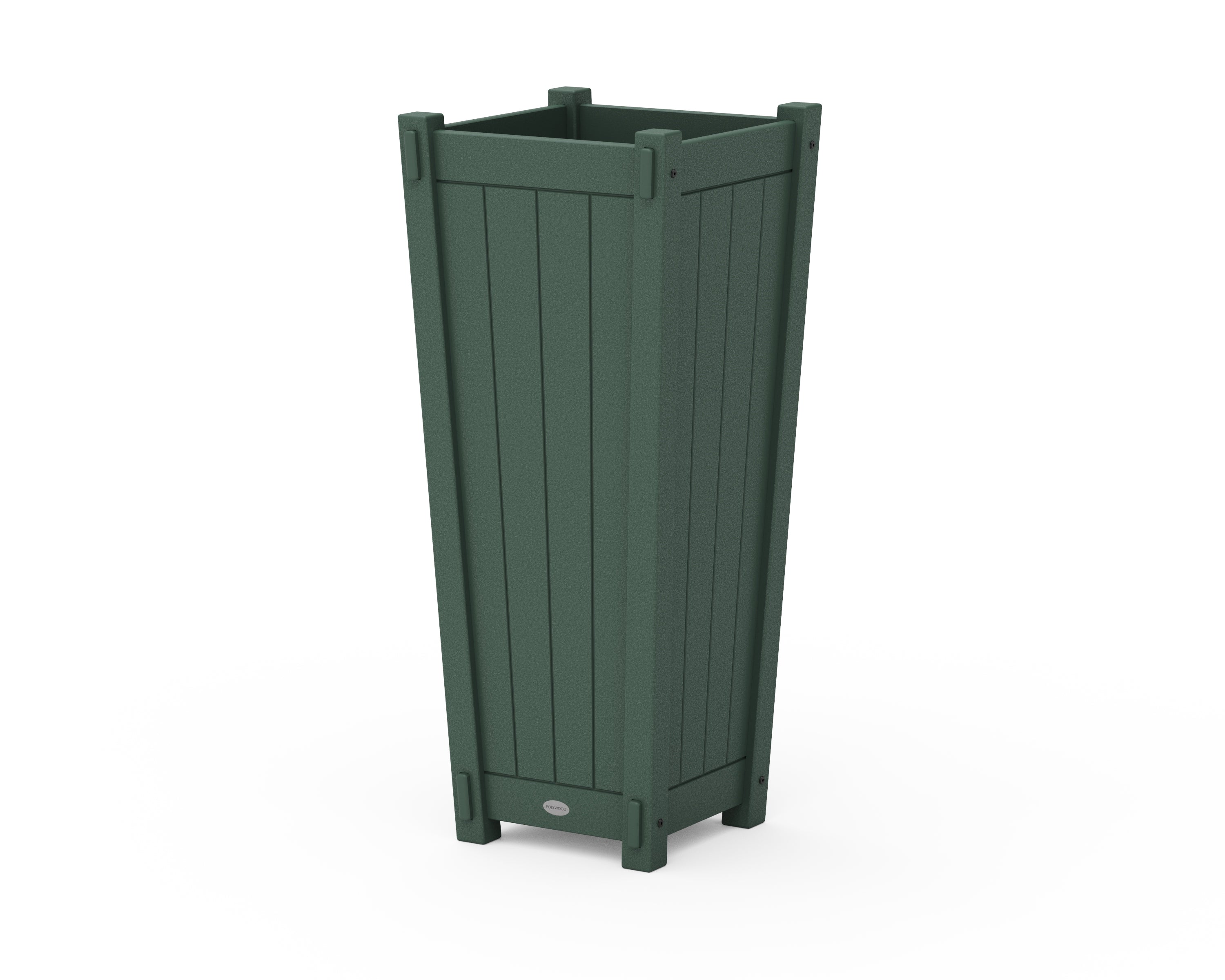 POLYWOOD® Vineyard Tapered Square Tall Planter Box in Green