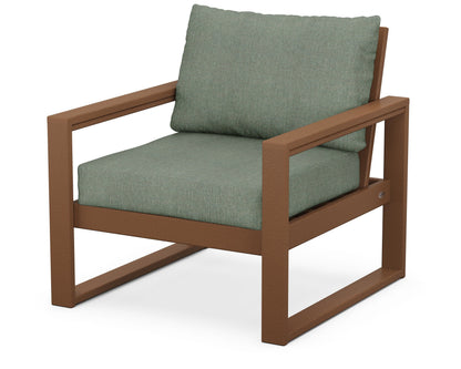 POLYWOOD® EDGE Club Chair in Teak / Cast Sage