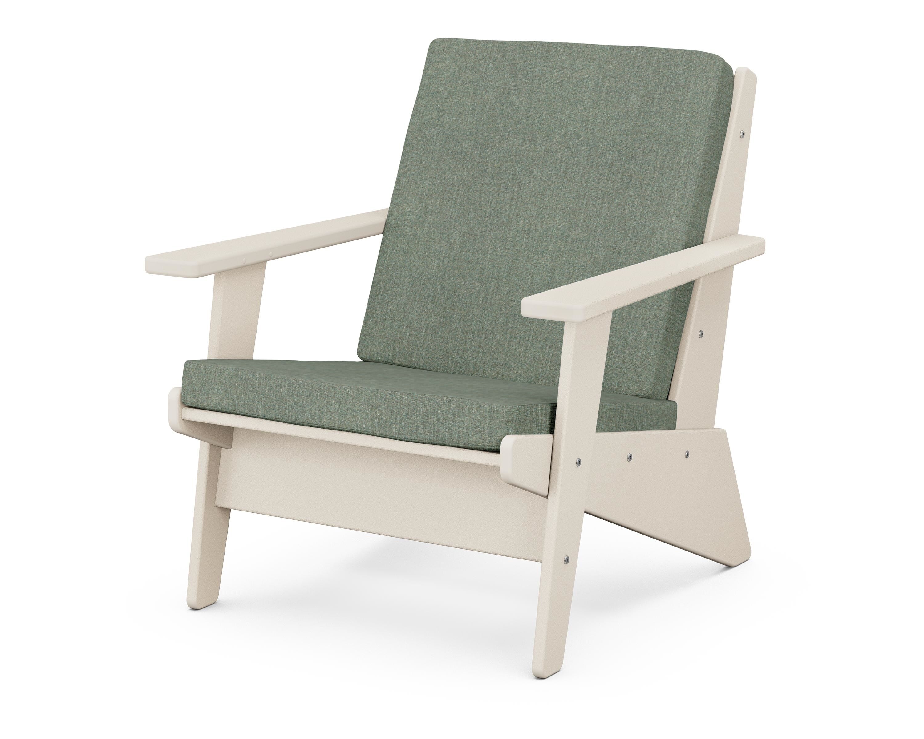POLYWOOD® Riviera Modern Lounge Chair in Sand / Cast Sage