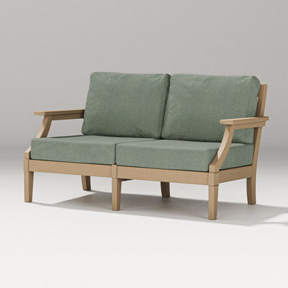 PW Designer Series Estate Loveseat in Vintage Sahara / Cast Sage