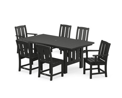 POLYWOOD® Mission 7-Piece Dining Set with Mission Table in Black