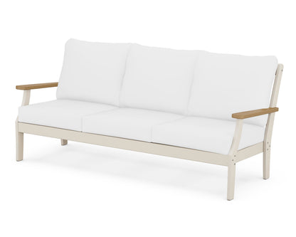 POLYWOOD® Braxton Deep Seating Sofa in Sand / Natural / Natural