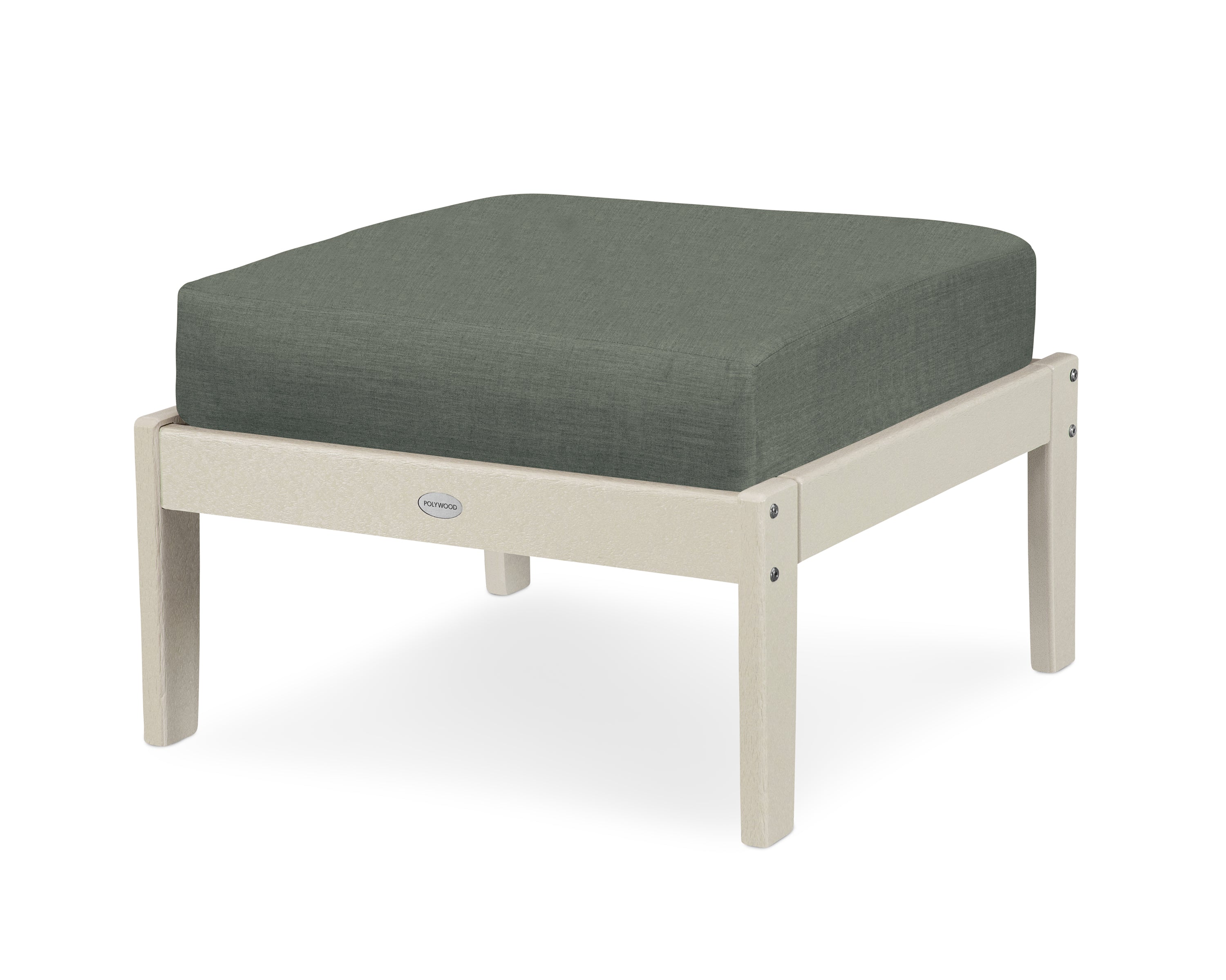 POLYWOOD® Braxton Deep Seating Ottoman in Sand / Cast Sage