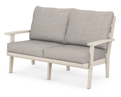 POLYWOOD® Grant Park Deep Seating Loveseat in Sand / Weathered Tweed