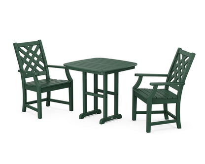 Country Living Wovendale 3-Piece Dining Set in Green