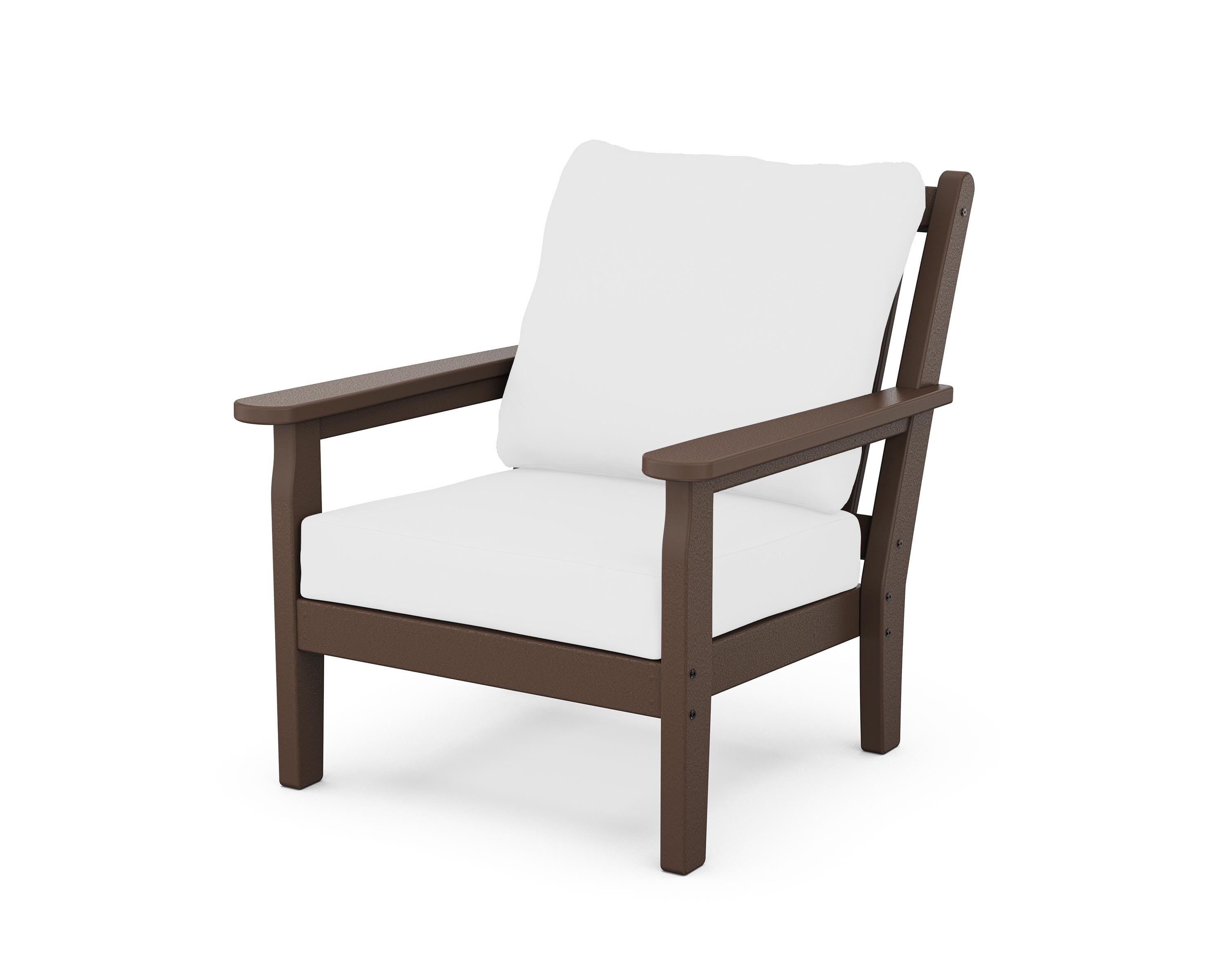 POLYWOOD® Chippendale Deep Seating Chair in Mahogany / Natural