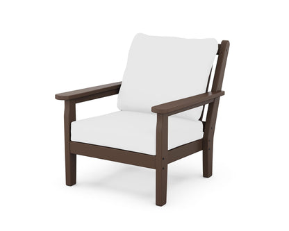 POLYWOOD® Chippendale Deep Seating Chair in Mahogany / Natural