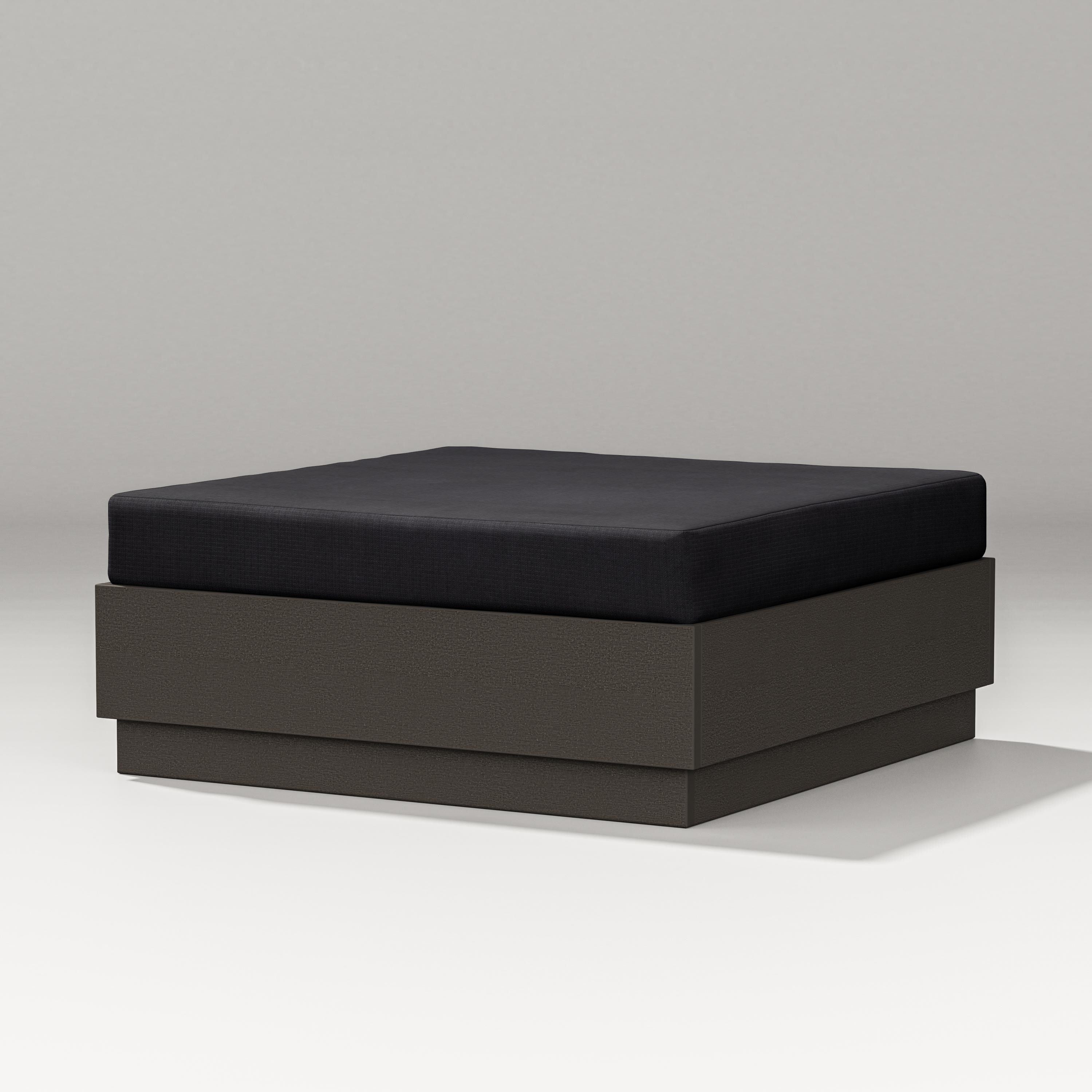 PW Designer Series Elevate Lounge Ottoman in Vintage Coffee / Midnight Linen