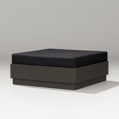 PW Designer Series Elevate Lounge Ottoman in Vintage Coffee / Midnight Linen