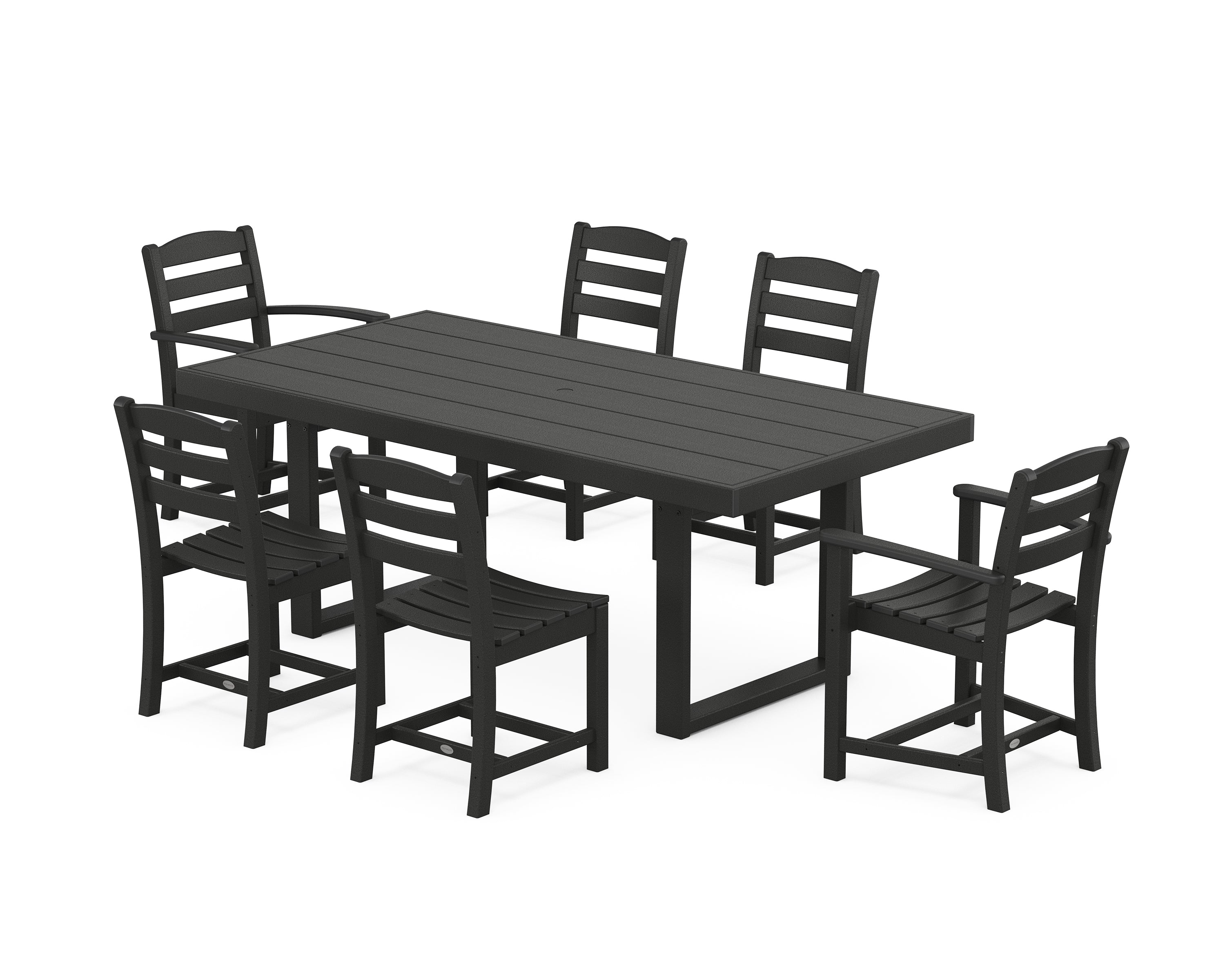 POLYWOOD® La Casa Café 7-Piece Dining Set in Black