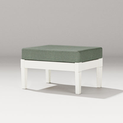 PW Designer Series Estate Lounge Ottoman in Vintage White / Cast Sage