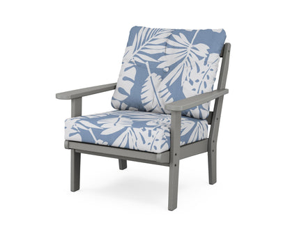 POLYWOOD® Mission Deep Seating Chair in Slate Grey / Leaf Sky Blue