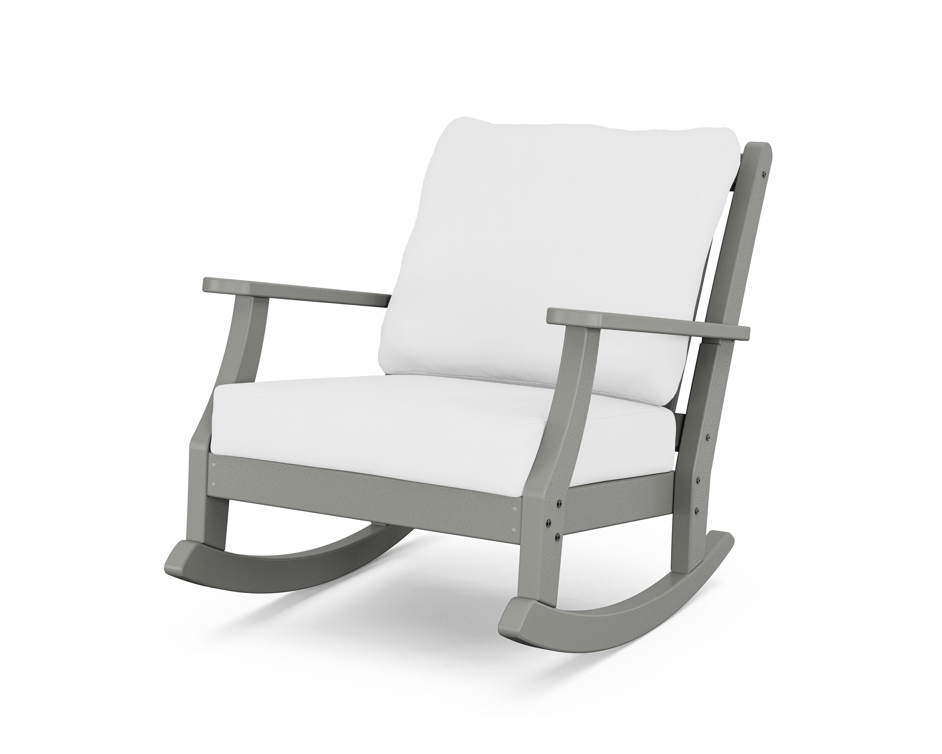 Country Living Wovendale Deep Seating Rocking Chair in Slate Grey / Natural
