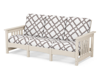 POLYWOOD® Club Mission Sofa in Sand / Trellis Grey Mist