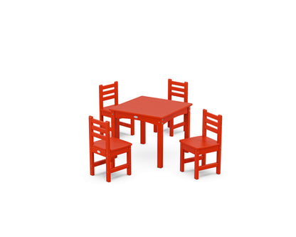 POLYWOOD® Lakeside Toddler 5-Piece Dining Set in Sunset Red