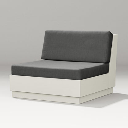 PW Designer Series Elevate Modular Armless Chair in Vintage White / Spectrum Carbon