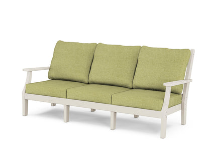 Country Living Wovendale Deep Seating Sofa in Sand / Chartreuse Boucle