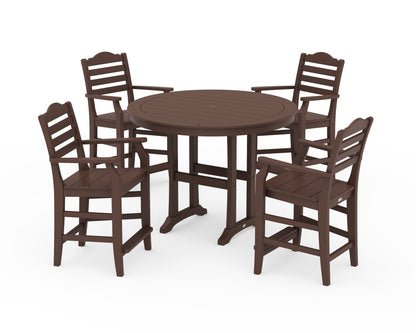 Draper James™ by  POLYWOOD® Savannah 5-Piece Round Counter Set in Mahogany