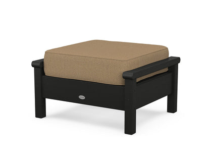 POLYWOOD® Harbour Deep Seating Ottoman in Black / Sesame