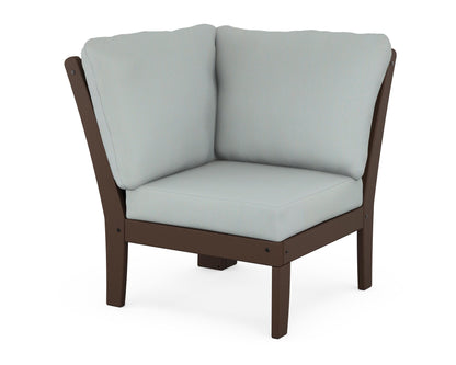 POLYWOOD® Braxton Modular Corner Chair in Mahogany / Spa