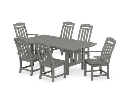 POLYWOOD® Cottage 7-Piece Dining Set with Mission Table in Slate Grey