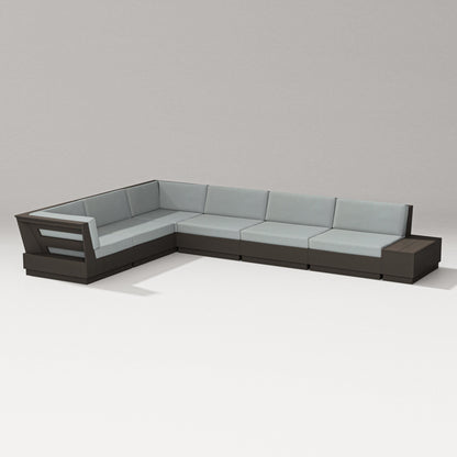 PW Designer Series Elevate 7-Piece Corner Sectional in Vintage Coffee / Spa