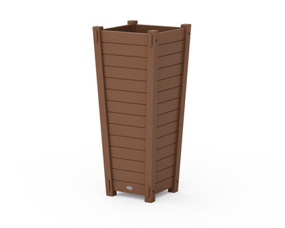 POLYWOOD® Nautical Tapered Square Tall Planter Box in Teak