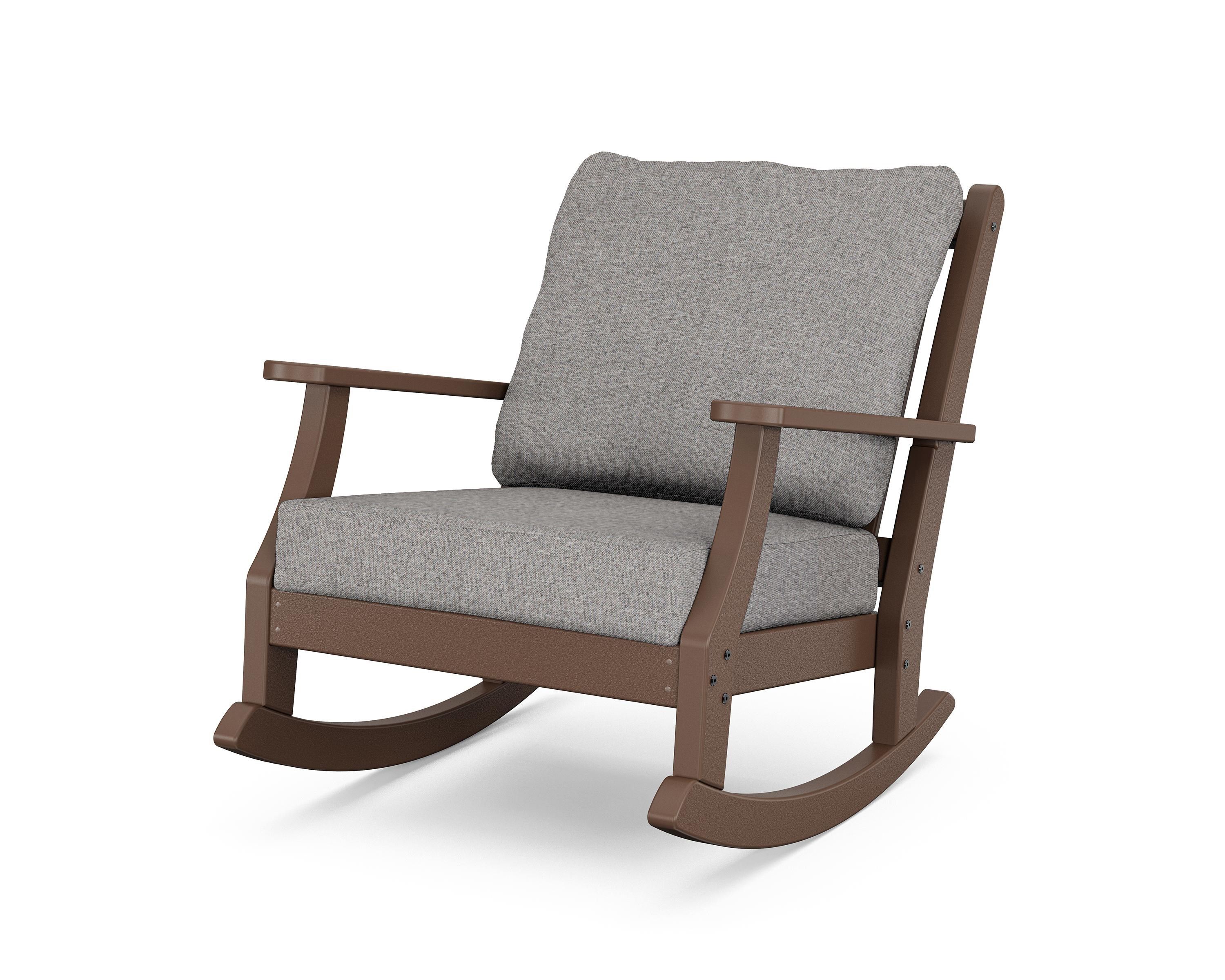 Country Living Wovendale Deep Seating Rocking Chair in Mahogany / Grey Mist