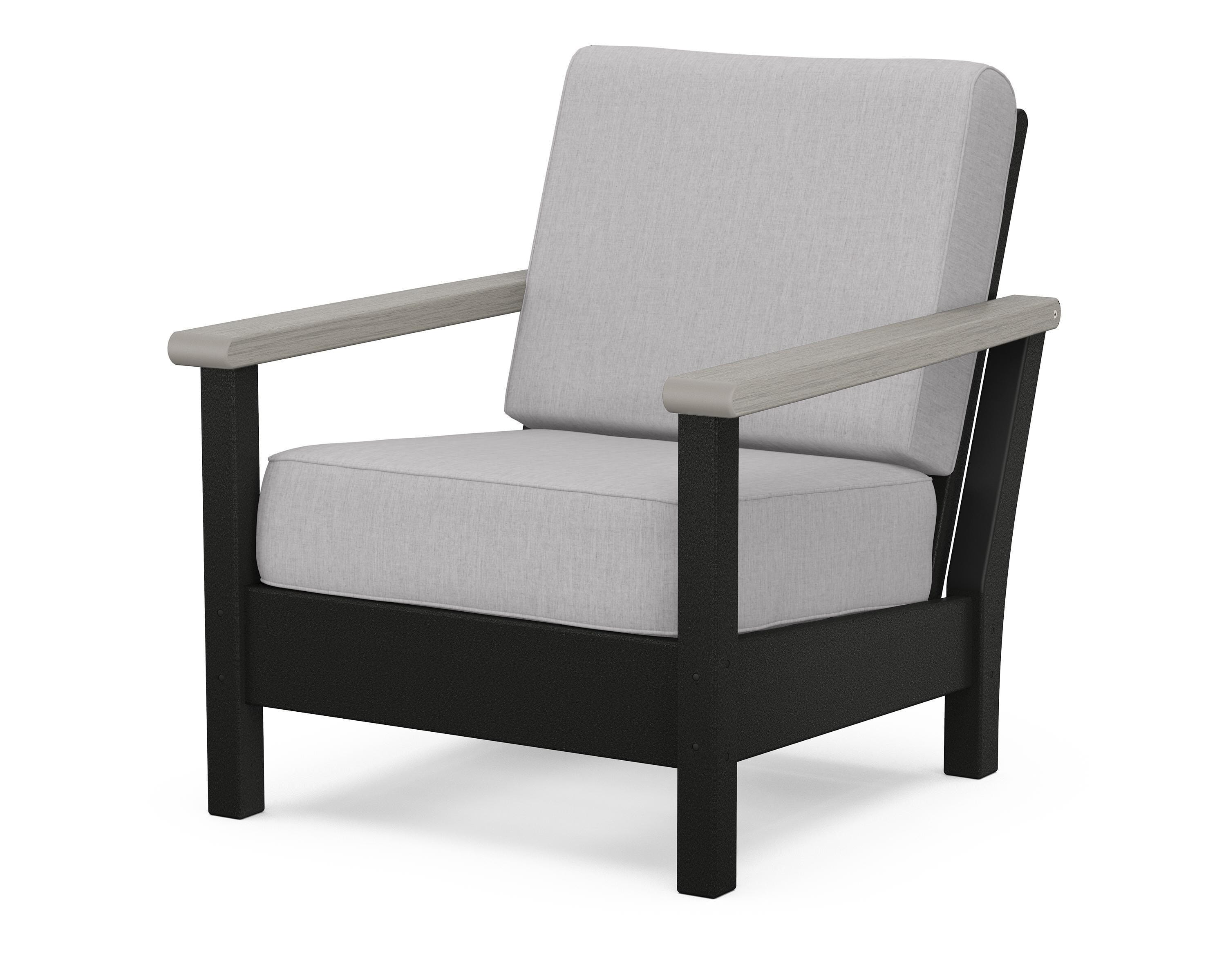 POLYWOOD® Harbour Deep Seating Chair in Black / Driftwood / Granite