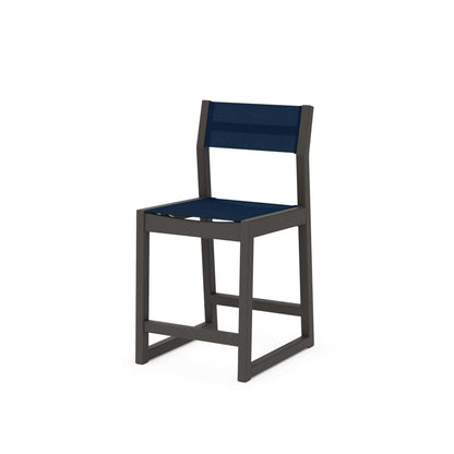 EDGE Sling counter Chair Vintage Coffee, Navy Blue Sling
