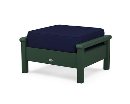 POLYWOOD® Harbour Deep Seating Ottoman in Green / Navy