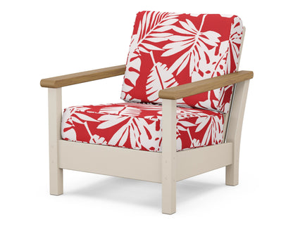 POLYWOOD® Harbour Deep Seating Chair in Sand / Natural / Leaf Crimson