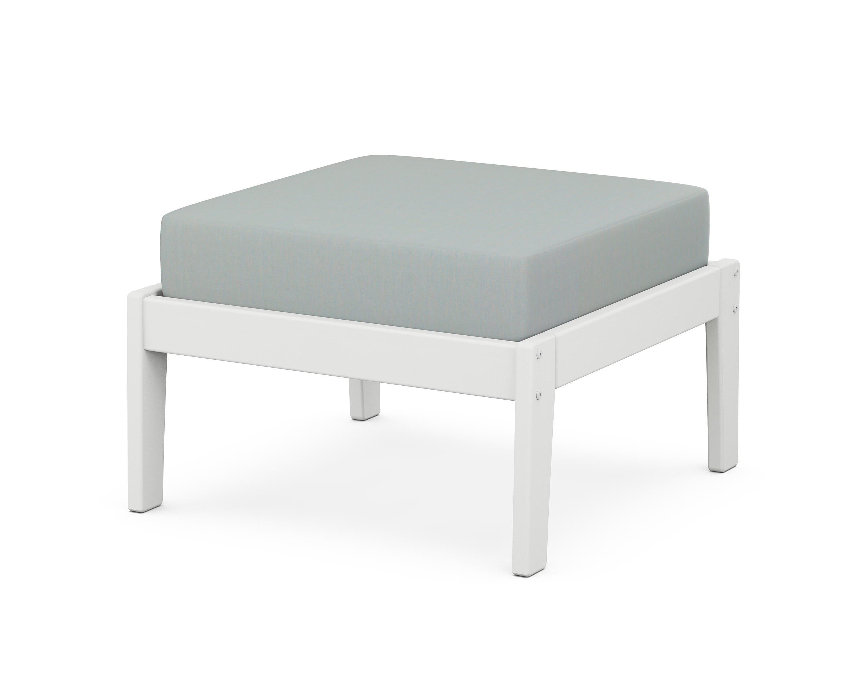 Unbranded Deep Seating Ottoman in White / Spa