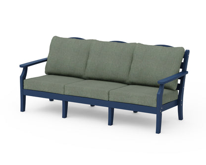 Draper James™ by  POLYWOOD® Savannah Deep Seating Sofa in Navy / Cast Sage