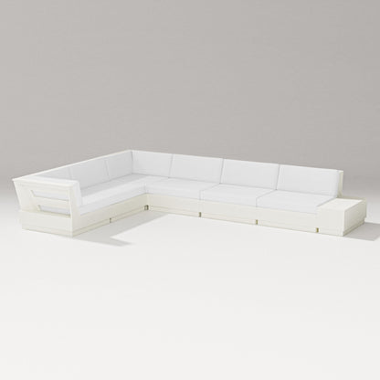 PW Designer Series Elevate 7-Piece Corner Sectional in Vintage White / Natural
