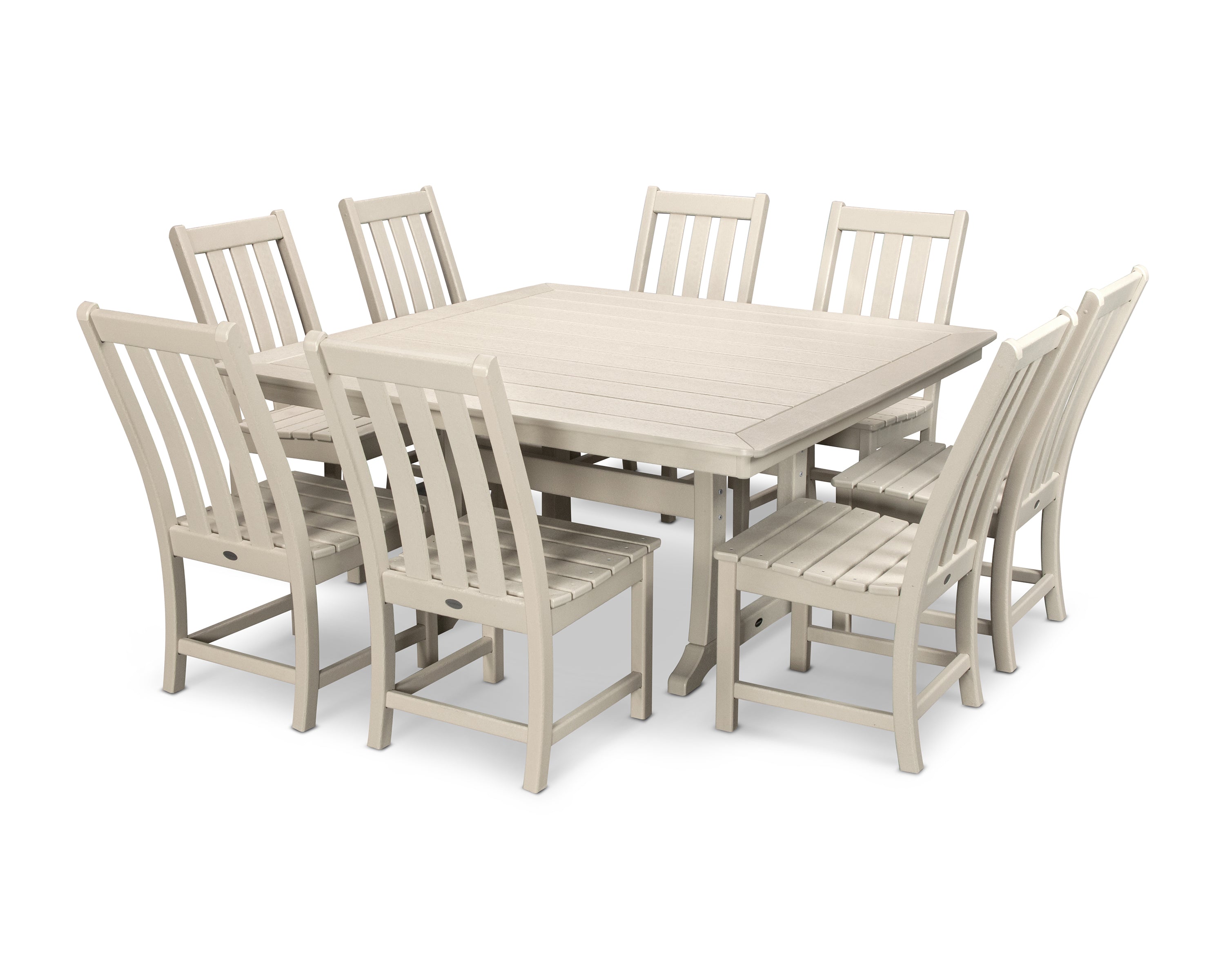 POLYWOOD® Vineyard 9-Piece Dining Set in Sand