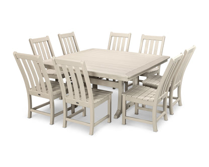 POLYWOOD® Vineyard 9-Piece Dining Set in Sand