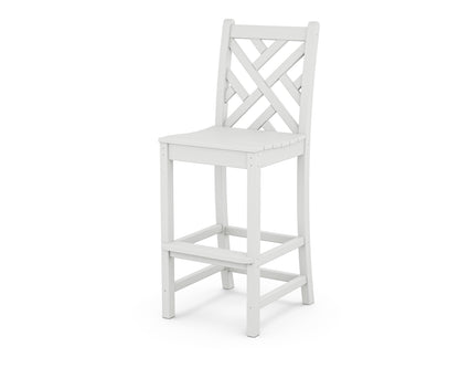 POLYWOOD® Chippendale Bar Side Chair in White
