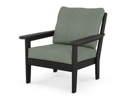 Country Living Cottage Deep Seating Chair in Black / Cast Sage